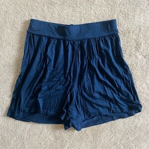 Boohoo High Waist Blue Shorts Relaxed Fit